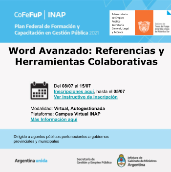 Copia de WORD AVANZADO REFERENCIAS Y HERRAMIENTAS COLABORATIVAS (PLAN FEDERAL)